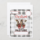 Kerst op het weiland geld feestdagenkaart (Voorkant / Achterkant)