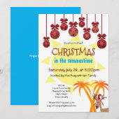 Kerst op het zomerfeest kaart (Voorkant / Achterkant)