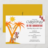 Kerst op het zomerfeest kaart (Voorkant / Achterkant)