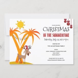 Kerst op het zomerfeest kaart