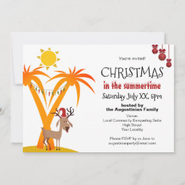Kerst op het zomerfeest kaart