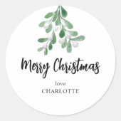 Kerst op maat ronde sticker (Voorkant)