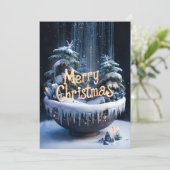 Kerst op Magische Bowl - Kerst Kaart #4 (Staand voorkant)