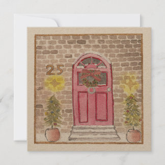 Kerst op nummer 25 feestdagenkaart