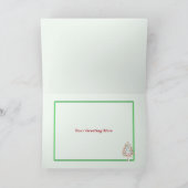 Kerst op rood (brede foto lijst) feestdagen kaart (Binnen)