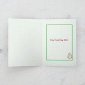 Kerst op rood (hoge foto lijst) feestdagen kaart (Binnen)