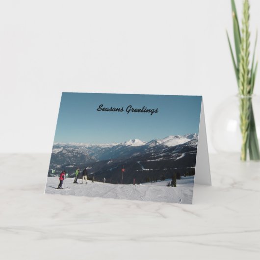 Kerst op Whistler Mountain Feestdagen Kaart (Voorkant)