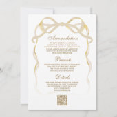 Kerst open haard boog alles in een QR-code bruilof Kaart (Achterkant)