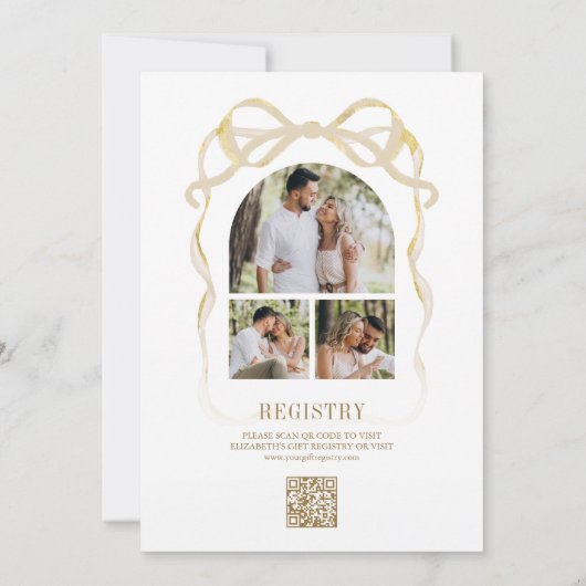 Kerst open haard boog QR Code Vrijgezellenfeest Kaart (Achterkant)