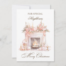 Kerst open haard Buren Vakantie Kaart