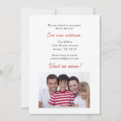 Kerst open haard Foto Nieuw huis Verhuizen Feestdagenkaart (Achterkant)