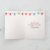 Kerst open haard met zak van steenkool kaart (Binnen)