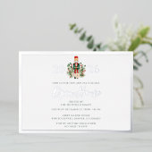 Kerst Open Huis Feest Folie Uitnodiging (Staand Voorkant)