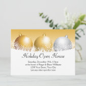 Kerst Open Huis Feestdagenkaart (Staand voorkant)