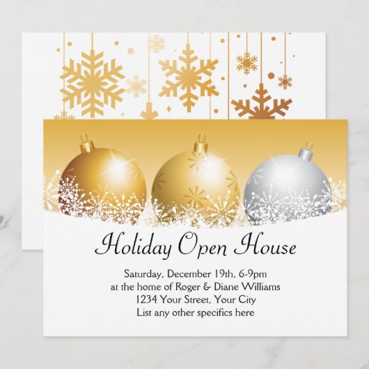 Kerst Open Huis Feestdagenkaart (Voorkant / Achterkant)