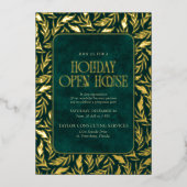 Kerst Open Huis Folie Uitnodiging (Voorkant)