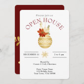 KERST OPEN HUIS GOUD KERSTORNAMENT KAART (Voorkant / Achterkant)