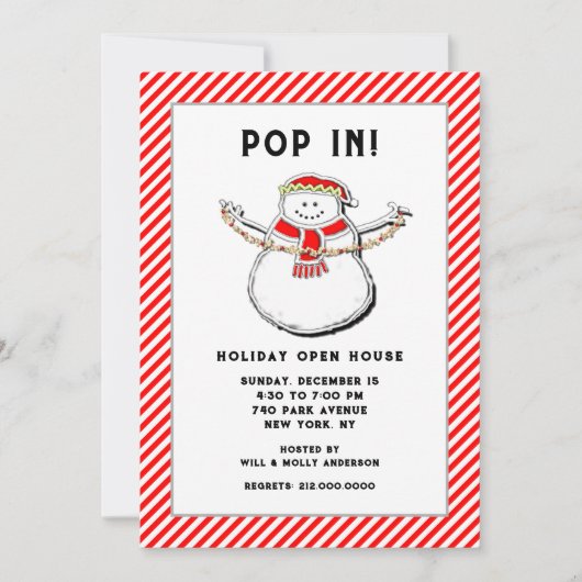 Kerst Open Huis Kaart (Voorkant)