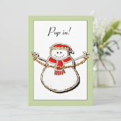 Kerst Open Huis Kaart (Staand voorkant)