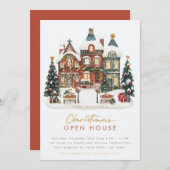 Kerst Open Huis Kerstvakantie uitnodiging (Voorkant / Achterkant)