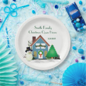 Kerst Open Huis Papieren Borden 23 cm Bordje (Feest)