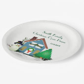 Kerst Open Huis Papieren Borden 23 cm Bordje (Gekanteld)