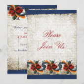 Kerst Open Huis  Rosemaling Kaart (Voorkant / Achterkant)