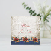 Kerst Open Huis Rosemaling Scandinavisch Kaart (Staand voorkant)