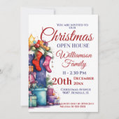 Kerst Open Huis Santa Sack Kaart (Voorkant)