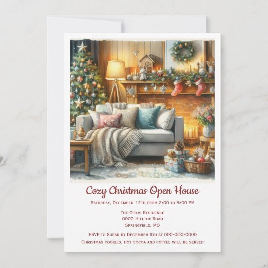 Kerst Open Huis Sfeer Kaart (Voorkant)