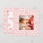 Kerst Open Huis Snowflake Foto Sjabloon Kaart (Voorkant / Achterkant)