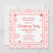 Kerst Open Huis Snowflake Foto Sjabloon Kaart (Achterkant)