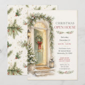 Kerst Open Huis Uitnodiging (Voorkant / Achterkant)