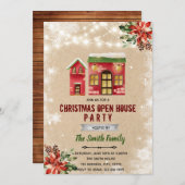 Kerst open huis uitnodiging (Voorkant / Achterkant)