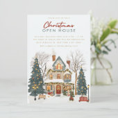 Kerst Open Huis Uitnodiging (Staand voorkant)