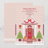 Kerst Open Huis Uitnodigingen (Voorkant / Achterkant)