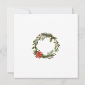 Kerst Open Huis Watercolor Bessen Vakantie Kaart (Achterkant)