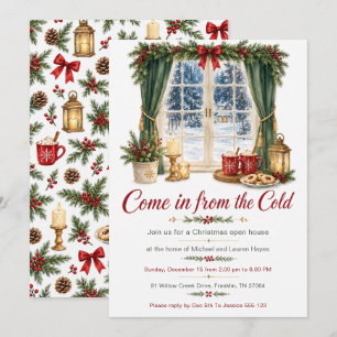 Kerst Open Huis Winter Wonderland Kaart