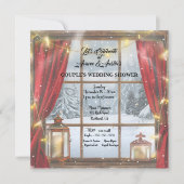 Kerst Open Venster Trouwdouche van het paar Feestdagenkaart (Voorkant)
