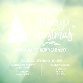 Kerst Openingsuren bedrijf   Raamsticker (Vel 3)