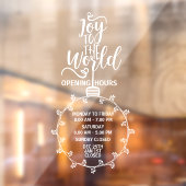 Kerst Openingsuren Bord, Kerstmis Raamsticker (Vel 2)