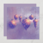 Kerst opknoping Roos Gold Baubles Flat Kaart (Voorkant / Achterkant)