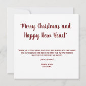 Kerst Opossum bessen Holly Leaves Kaart (Achterkant)