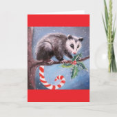Kerst Opossum Blank Kerst Wenskaart Kaart (Voorkant)