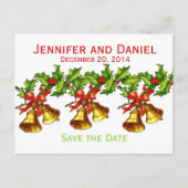 Kerst Opslaan van de Datum Aankondigingen Bells Aankondigingskaart (Voorkant)