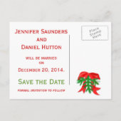 Kerst Opslaan van de Datum Aankondigingen Bogen Aankondigingskaart (Achterkant)