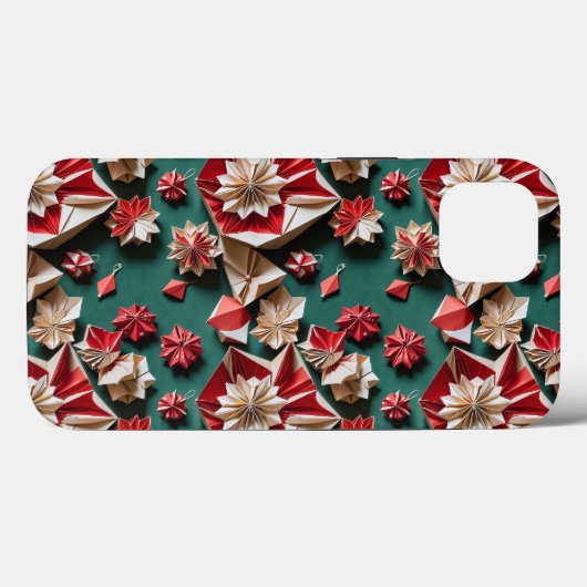 Kerst origami handwerk 11 - iPhone Case (Achterkant (horizontaal))