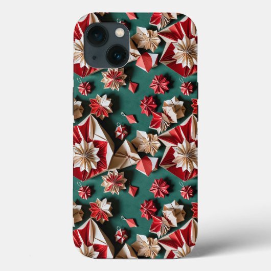 Kerst origami handwerk 11 - iPhone Case (Achterkant)