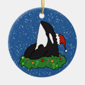 Kerst Orka Moordwalvis Keramisch Ornament (Voorkant)
