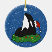 Kerst Orka Moordwalvis Keramisch Ornament (Achterkant)
